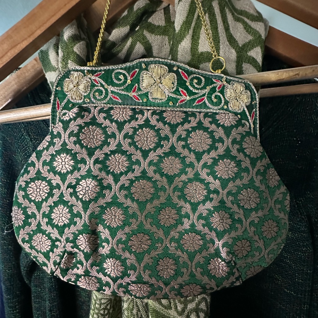 Vintage Silk Brocade Bag